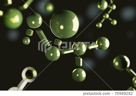 cannabidiol mollecule made in 3d. Cannabis cbn chemistry structure 70989282
