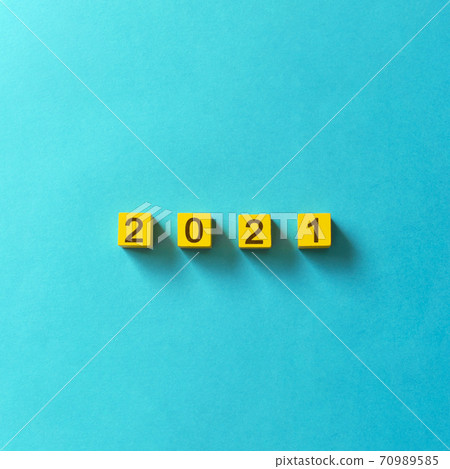 2021 block on color background Characters written like branding iron 2021 block on color background Characters written like branding iron 70989585