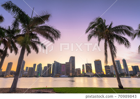 Miami, Florida, USA Downtown Skyline on the Bay 70989843