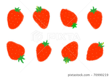 8 strawberries - Stock Illustration [70990219] - PIXTA