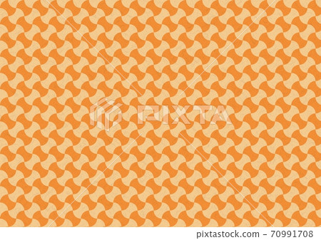 Orange "weight connection" Japanese pattern, Japanese paper style background material 70991708