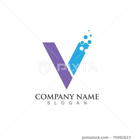 V Letter Logo Template vector 70992623