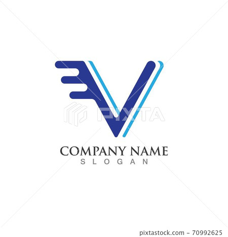 V Letter Logo Template vector V Letter Logo Template vector 70992625
