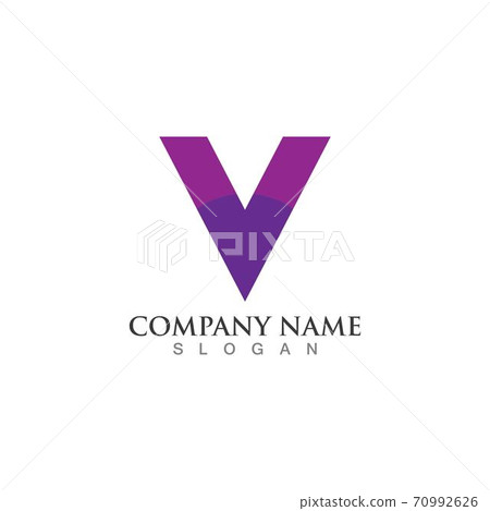 V Letter Logo Template vector 70992626