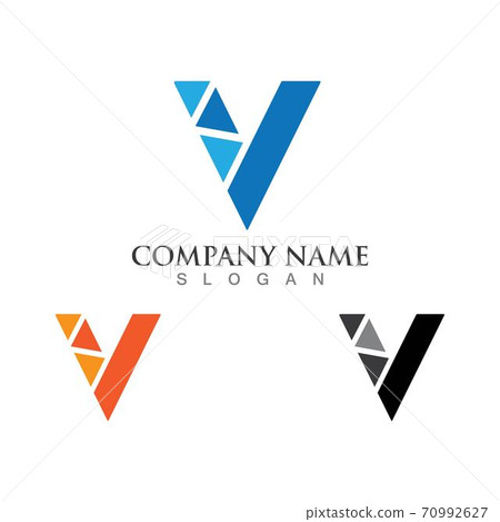 V Letter Logo Template vector 70992627