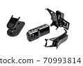 Small black action camera, video recorder. 70993814