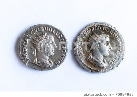 Two roman coins Gordian Antoninian front 70994985