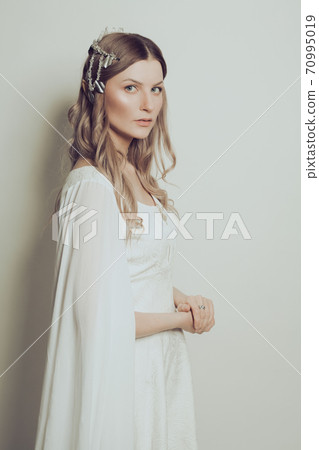 white dress with turtleneck Ruth Cream Turtleneck Sleeveless Sweater i Dress - L Size - Women's Dresses main image 0