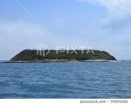 台灣鹿湖群島方嶺從班輪四角島，台灣澎湖的視圖 70995086
