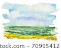 Hand Painted wate landscapercolor beac 70995412