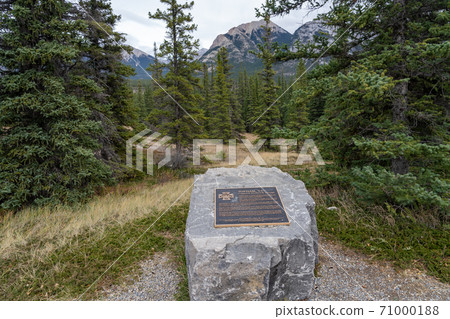 Monument of Frederick George Topham in Kootenay Plains Ecological Reserve, Jasper National Park, Alberta, Canada. Monument of Frederick George Topham in Kootenay Plains Ecological Reserve, Jasper National Park, Alberta, Canada. 71000188