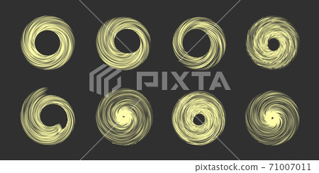 Set of spirals. Vector icons. Set of round swirls Set of spirals. Vector icons. Set of round swirls 71007011