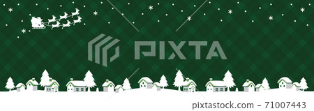 Christmas Santa Claus gingham check banner background 71007443