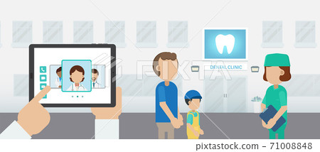 Dental appointment on tablet Dental appointment on tablet 71008848