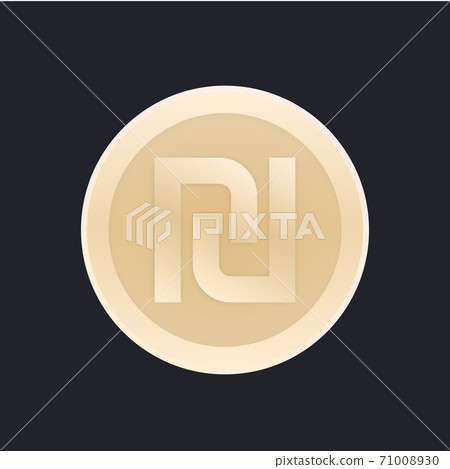 shekel, israeli coin vector icon 71008930