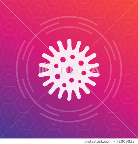 bacteria, microbe icon, microorganism sign 71009022