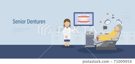 Senior dentures banner Senior dentures banner 71009958