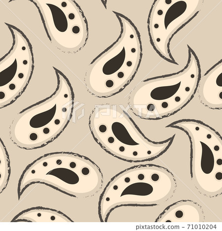 Seamless vector pattern of leaves with dots inside and torn edges. Print for curtain fabric and wrapping paper. Seamless vector pattern of leaves with dots inside and torn edges. Print for curtain fabric and wrapping paper. 71010204