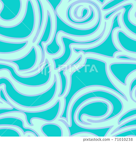 Seamless turquoise pattern for decoration of fabric or wrapping paper. Simple turquoise color pattern for background. 71010238