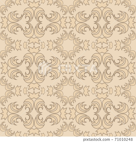 Seamless vector texture of floral and abstract round shaped Seamless vector texture of floral and abstract round shaped 71010248