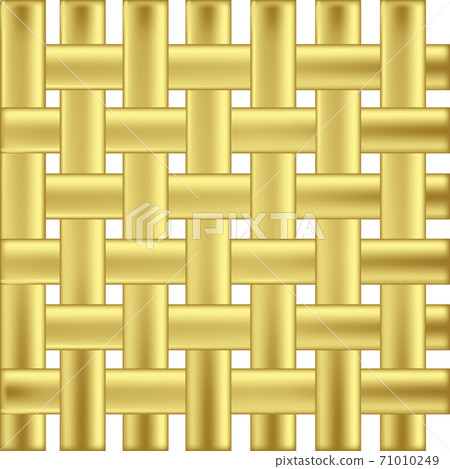 Vector interwoven of gold ribbons pattern isolated on white background. Vector interwoven of gold ribbons pattern isolated on white background. 71010249