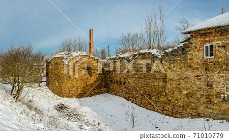 Old castle in the village of Mykulyntsi, Ukraine Old castle in the village of Mykulyntsi, Ukraine 71010779