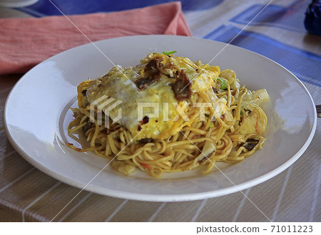 Fried Spaghetti in White White Fried Spaghetti in White White 71011223