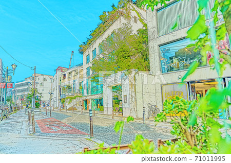 [Anime style] Tokyo cityscape Scenery around Shibuya Cat Street 71011995
