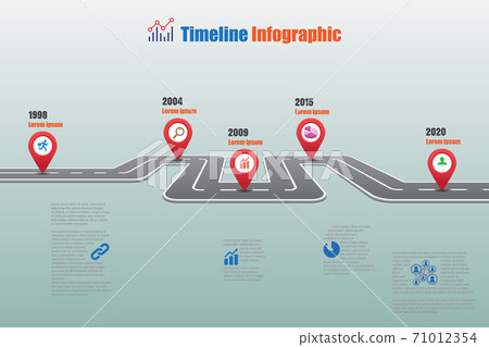 Road map Timeline Infographic, Vector Illustration 71012354