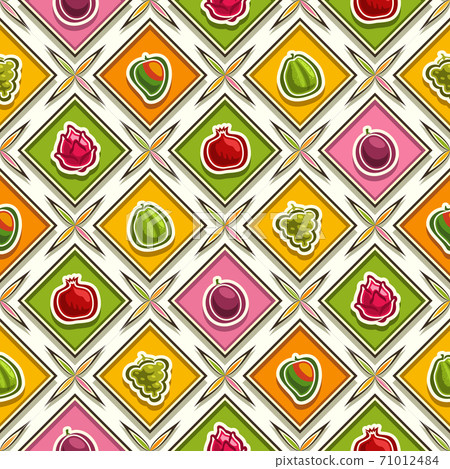 Vector Fruit Seamless Pattern 71012484