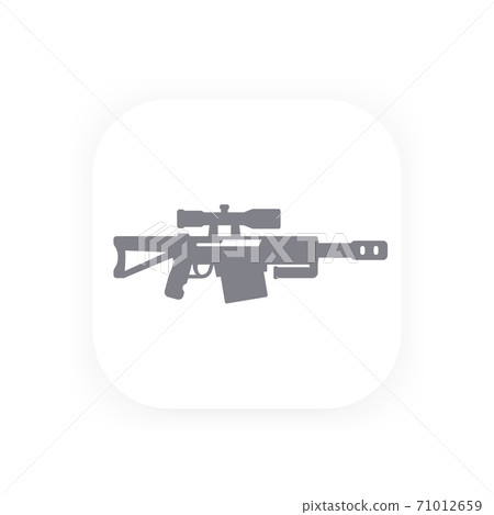 Sniper rifle icon, gun vector symbol Sniper rifle icon, gun vector symbol 71012659