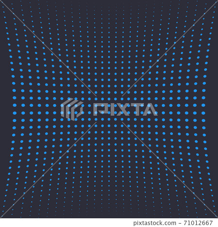 halftone vector background with blue dots on dark halftone vector background with blue dots on dark 71012667