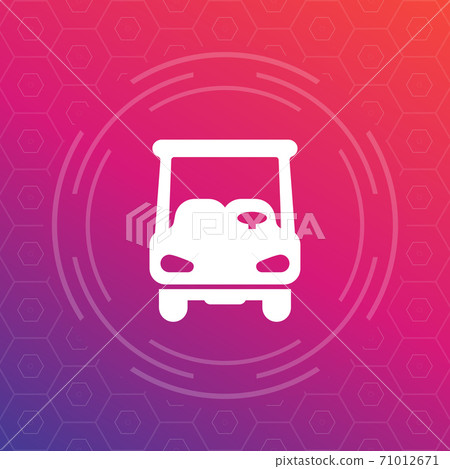 Golf cart, car vector icon 71012671