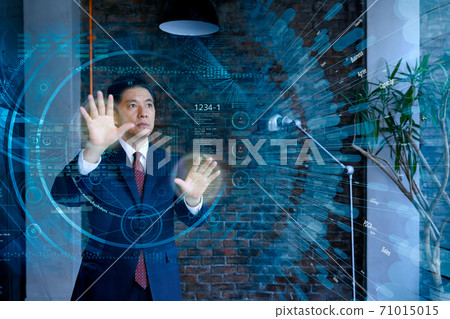 Technology and businessman Technology and businessman 71015015