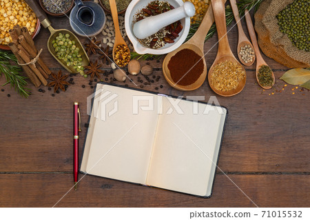 Cooking spices and herbs - space for text Cooking spices and herbs - space for text 71015532