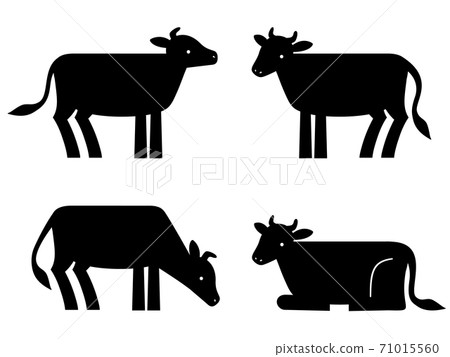 牛的變形的輪廓圖 71015560