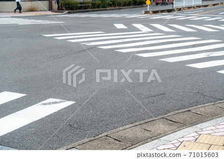 Photograph of pedestrian crossing in Japan / Image of traffic safety 71015603