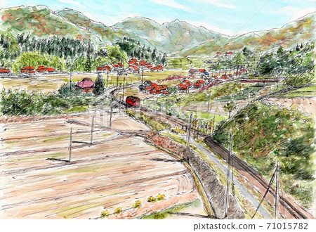 Late autumn scenery 71015782