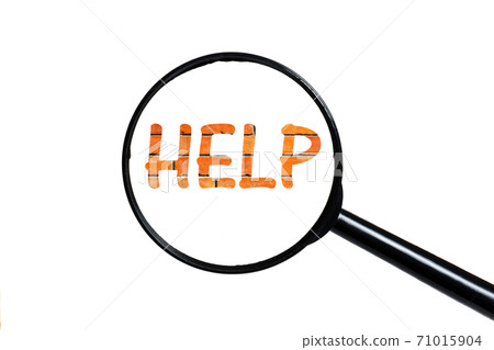 help text and magnifying glass help text and magnifying glass 71015904