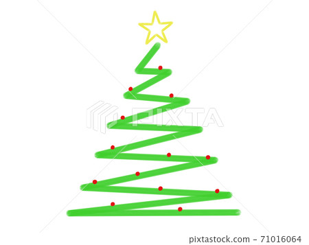 Christmas tree, hand-drawn clip art symbol of New Year 71016064