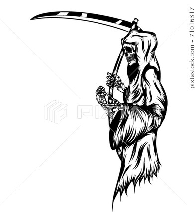The grim reaper holding the flower 71016317