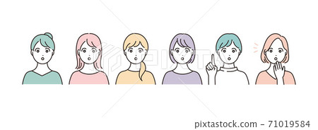 Female upper body open mouth set 71019584