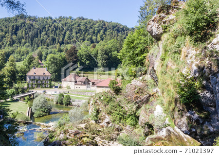 Hiking track of the Pertes de L'Ain, Losses of the Ain, Jura 71021397