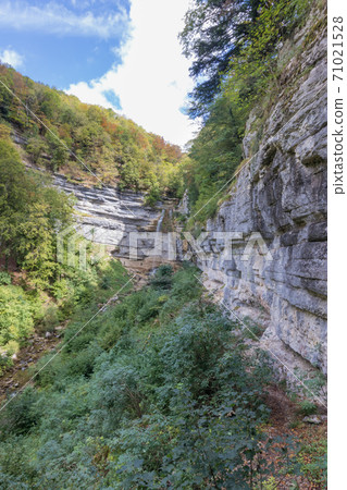 Cascades du Herisson, Waterfalls of the Herisson in the Jura France Cascades du Herisson, Waterfalls of the Herisson in the Jura France 71021528