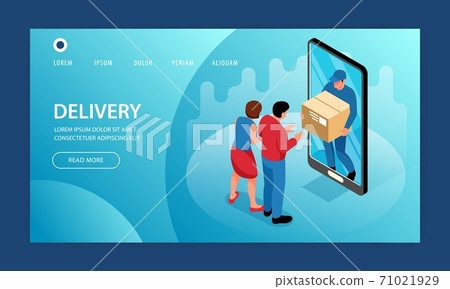 Smartphone Goods Delivery Website 71021929