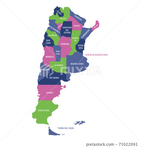 Argentina - map of provinces 71022091