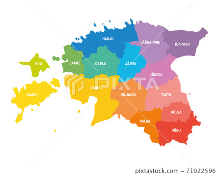 Estonia - map of counties Estonia - map of counties 71022596