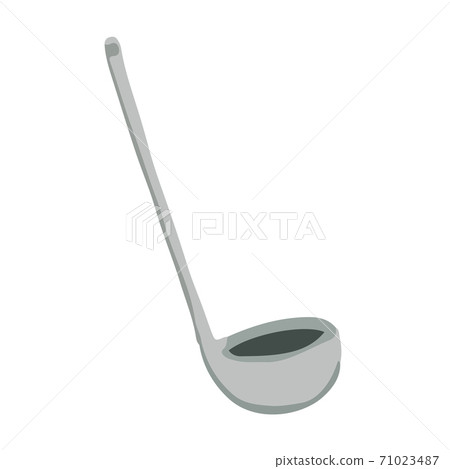 Isolated grey ladle in cartoon style 71023487