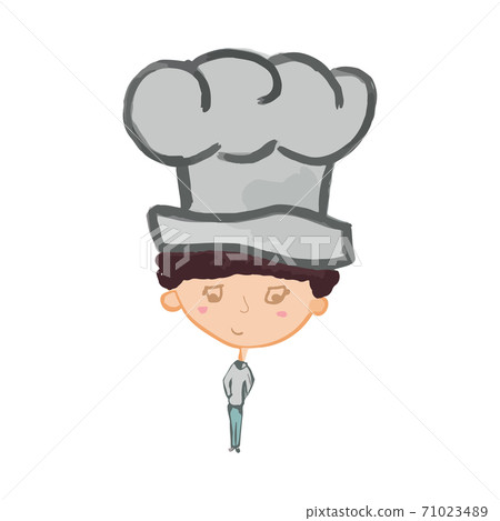 Hand drawn character of cook boy in cartoon style 71023489