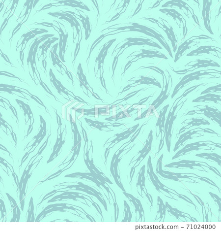 Seamless texture on a turquoise background of blue torn arches. A pattern of strokes of paint in pastel colors on a turquoise background for prints and wrapping paper. 71024000